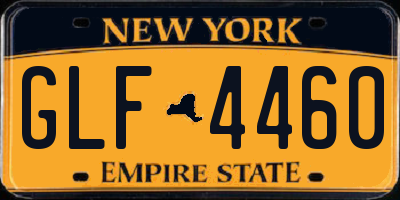 NY license plate GLF4460