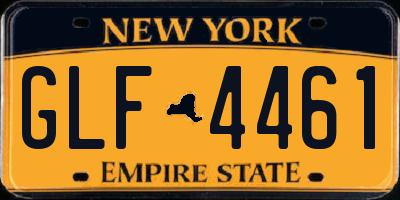 NY license plate GLF4461