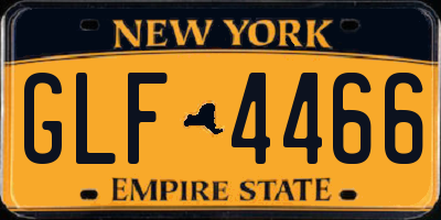 NY license plate GLF4466