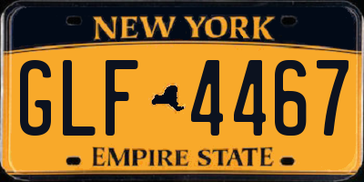 NY license plate GLF4467