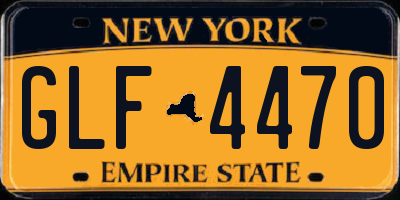 NY license plate GLF4470