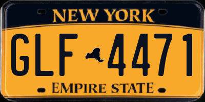 NY license plate GLF4471