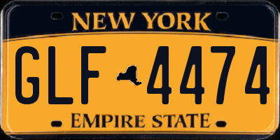 NY license plate GLF4474