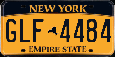NY license plate GLF4484