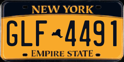 NY license plate GLF4491