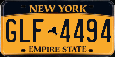 NY license plate GLF4494
