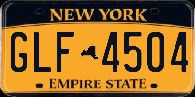 NY license plate GLF4504