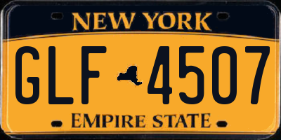 NY license plate GLF4507