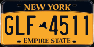 NY license plate GLF4511