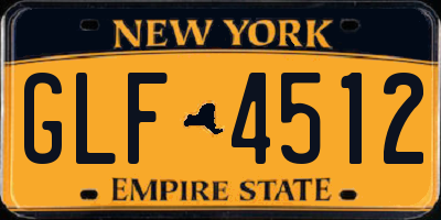 NY license plate GLF4512
