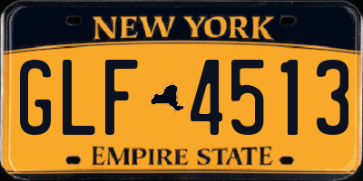 NY license plate GLF4513
