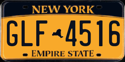 NY license plate GLF4516