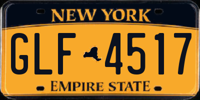 NY license plate GLF4517