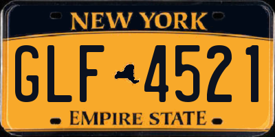 NY license plate GLF4521
