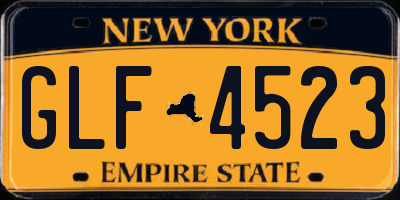 NY license plate GLF4523