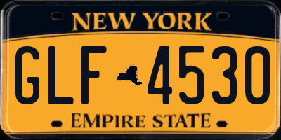 NY license plate GLF4530