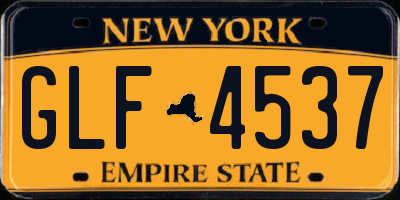 NY license plate GLF4537