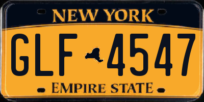 NY license plate GLF4547