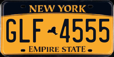 NY license plate GLF4555