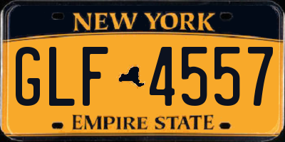 NY license plate GLF4557