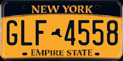 NY license plate GLF4558
