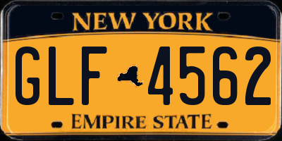 NY license plate GLF4562