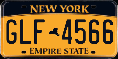 NY license plate GLF4566
