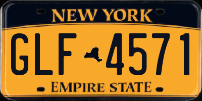 NY license plate GLF4571