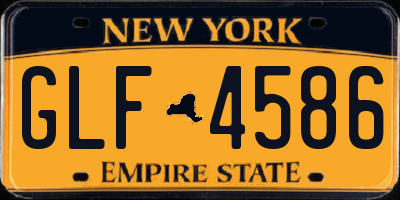 NY license plate GLF4586