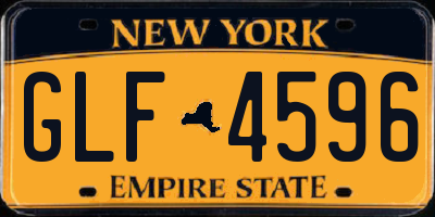 NY license plate GLF4596
