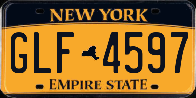NY license plate GLF4597