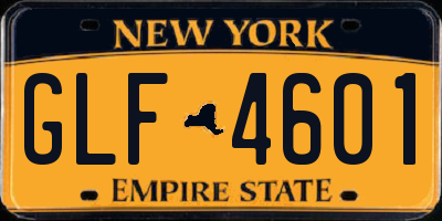 NY license plate GLF4601