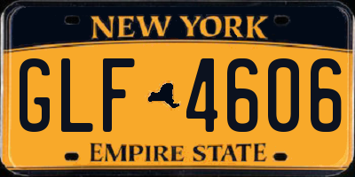 NY license plate GLF4606
