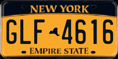 NY license plate GLF4616