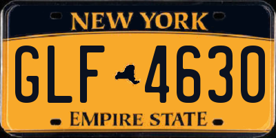 NY license plate GLF4630