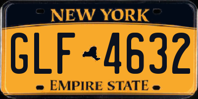 NY license plate GLF4632