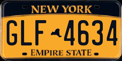 NY license plate GLF4634