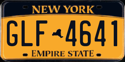 NY license plate GLF4641