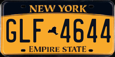NY license plate GLF4644
