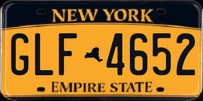 NY license plate GLF4652
