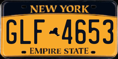 NY license plate GLF4653