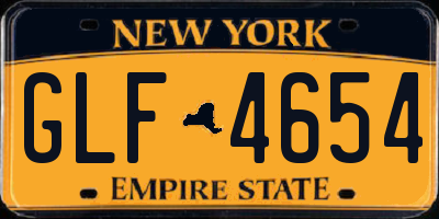 NY license plate GLF4654