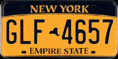 NY license plate GLF4657