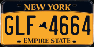 NY license plate GLF4664