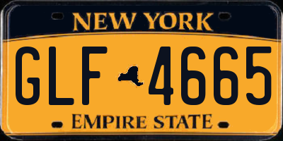 NY license plate GLF4665