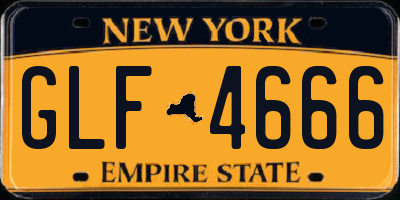 NY license plate GLF4666