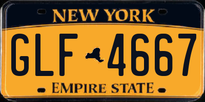 NY license plate GLF4667