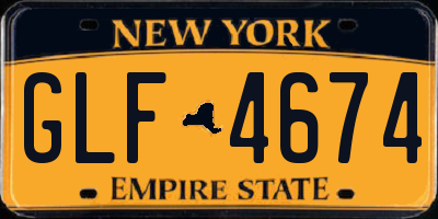 NY license plate GLF4674