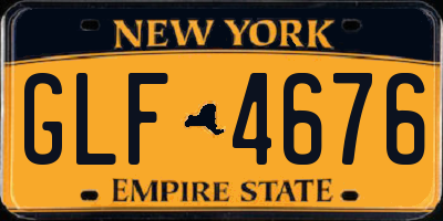 NY license plate GLF4676