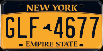 NY license plate GLF4677